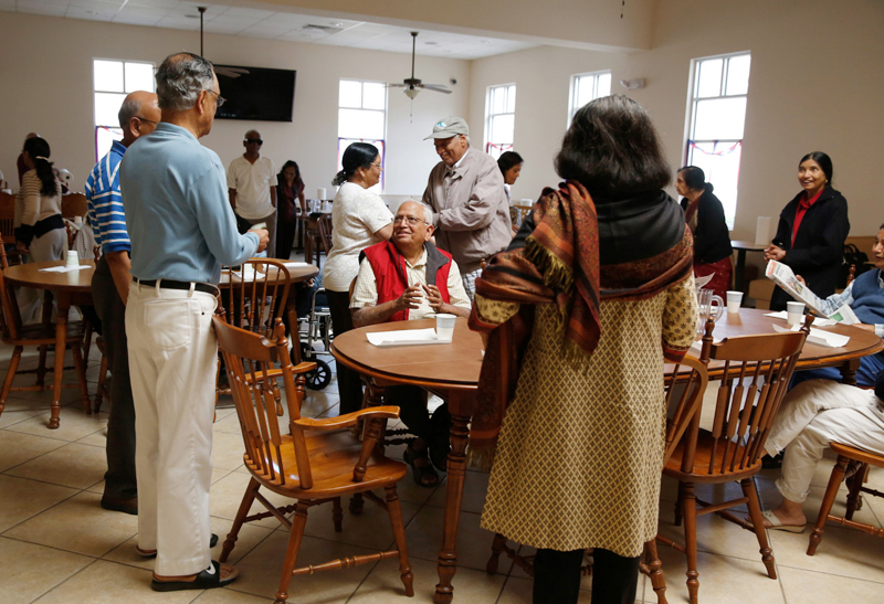 Central dining hall with diet planned meals